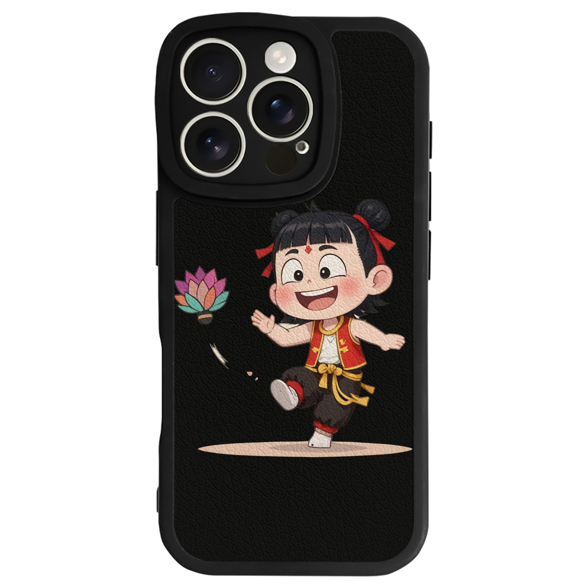 （画像用） Ne Zha 2 ナタ 魔童の大暴れ 【iPhone 16シリーズ対応】シリコンスマホケース（レザー調） 材質：シリコン